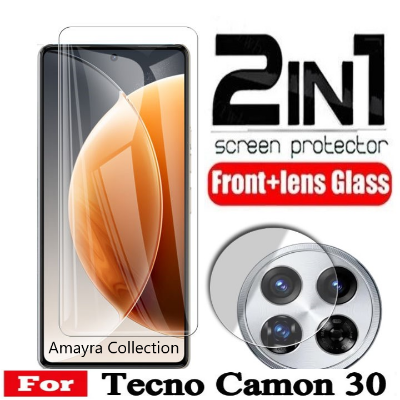 Picture of 2in1 Protector Combo Pack for Tecno Camon 30 (Clear Screen Protector Glass + Camera Lens Protector)