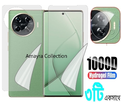 Picture of 3in1 Protector Combo Pack for Tecno Spark 20 Pro+ / Tecno Spark 20 Pro Plus (Front Hydrogel Screen Protector Poly + Back Hydrogel Poly Protector + Camera Lens Protector)