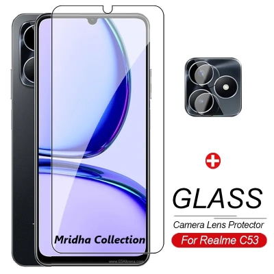 Picture of 2in1 Protector Combo Pack for Realme C53 (RMX3760) (Clear Screen Protector Glass+Camera Lens Protector)