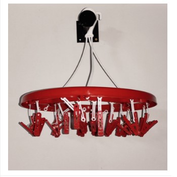 Picture of Round Hanger cloth clip -24 Clip Round -Red