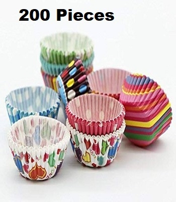 Picture of Cupcake Liner Baking Cups 200Pcs/Mold Paper Cases Cake Decorating - Multicolor - Colorful Cupcake Liners For Creative Cake Decorating -Multicolor