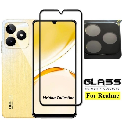 Picture of 2in1 Protector Combo Pack for Realme C51 (RMX3830) (5d Full Screen Protector Glass+9h Camera Lens Protector)