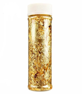 Picture of Golden Edible Paper (Tobok) Cake Decoration Topping -Golden