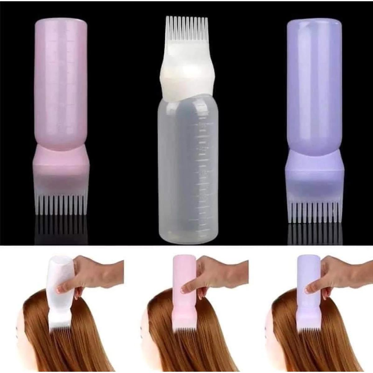 Picture of Multi-functional Hair Oil-Shampoo-Bottle Brush Tip Bottle -Multicolor