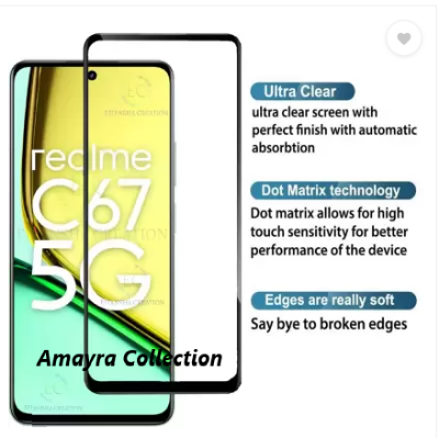 Picture of Realme C67 4G (RMX3890) (5D 9D 11D 13D 21D) Screen Protector Tempered Glass Film 9H Hardness Full Coverage No Bubbles and Fingerprint Scratch-Resistant