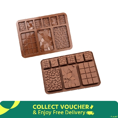 Picture of 9 Cavity Silicon Mould Chocolate Baking Tool -Multicolor