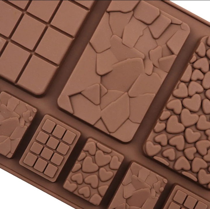Picture of 9 Cavity Silicon Mould Chocolate Baking Tool -Multicolor