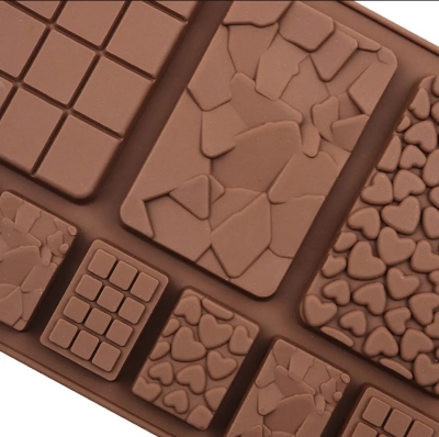 Picture of 9 Cavity Silicon Mould Chocolate Baking Tool -Multicolor