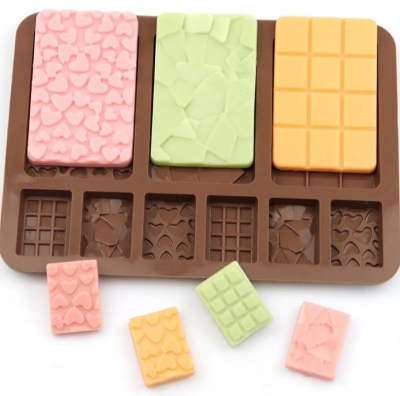 Picture of 9 Cavity Silicon Mould Chocolate Baking Tool -Multicolor