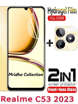 Picture of 2in1 Protector Combo Pack for Realme Realme C51 (RMX3830) (Front Hydrogel Screen Protector Poly+Camera Lens Protector)