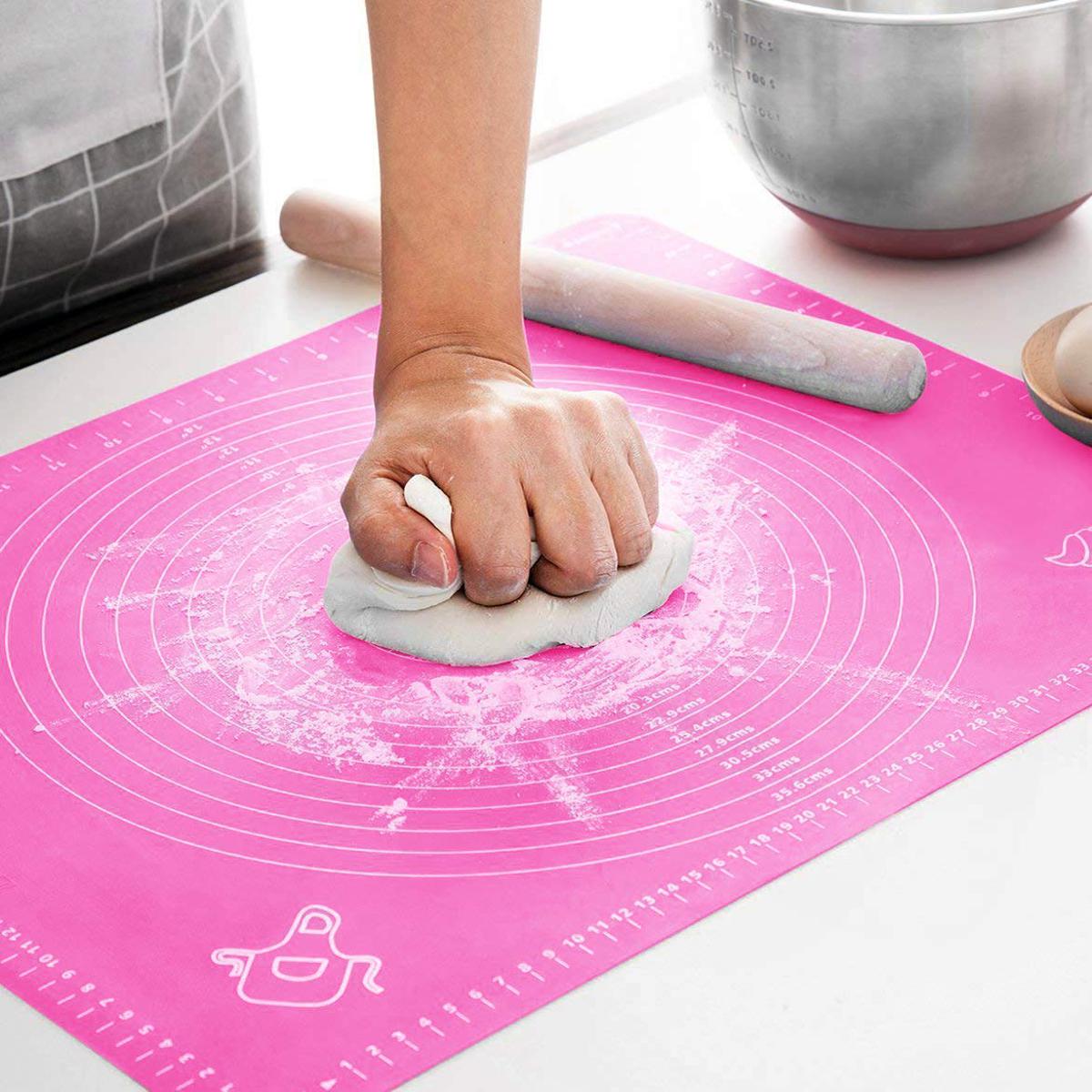 Picture of Silicone Mat with Measurements Baking Mat, Dough Pad with Scales Sugar craft, Fondan -Multicolor
