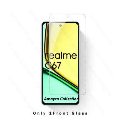 Picture of Realme C67 4G (RMX3890) Screen Protector 3D Tempered Clear Screen protector Premium Product Gorilla Glass Transparent Clear Ultra Thin - Durable & Scratch Resistant - Easy to Install