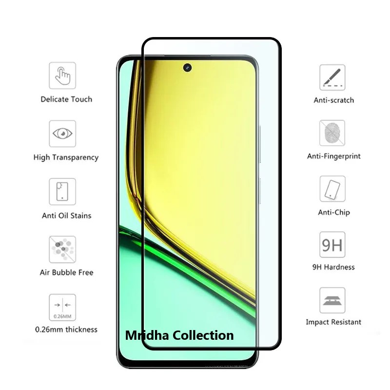 Picture of 3in1 Protector Combo Pack for Realme C65 5G (Premium Full Screen Protector Glass+Back Hydrogel Protector Poly+9h Camera Lens Protector)