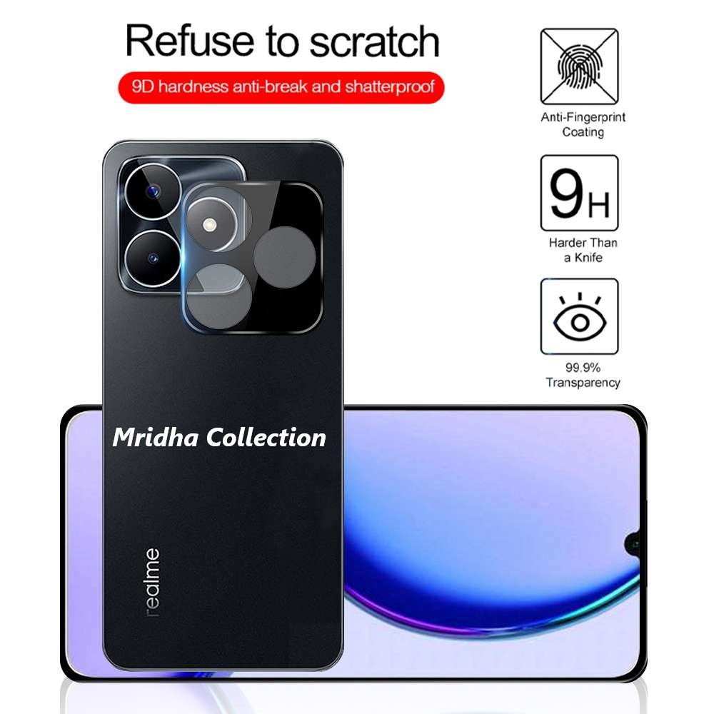 Picture of Realme C51 (RMX3830) Back 9H Full Camera Lens Protector Rear 9H 3D Camera Lens Protector,Upgraded HD,Clear Scratch Resistant [With Photo Friendly Flash Cut]