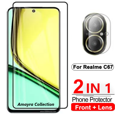 Picture of 2in1 Protector Combo Pack for Realme C67 4G (RMX3890) (5d Full Screen Protector Glass+Camera Lens Protector)