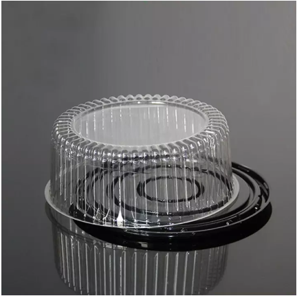 Picture of 6 Pieces 10 inch Round Shape Food Grade Plastic Cake Box