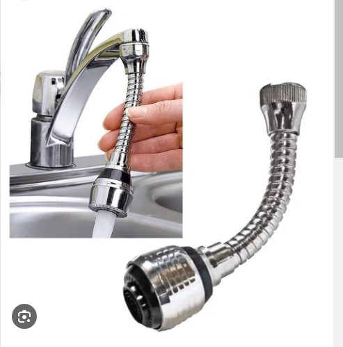 Picture of Turbo Flex 360 ,faucet Attachment Flexible Hose Kitchen / Office / washroom -Silver