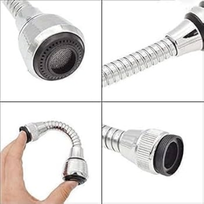 Picture of Turbo Flex 360 ,faucet Attachment Flexible Hose Kitchen / Office / washroom -Silver