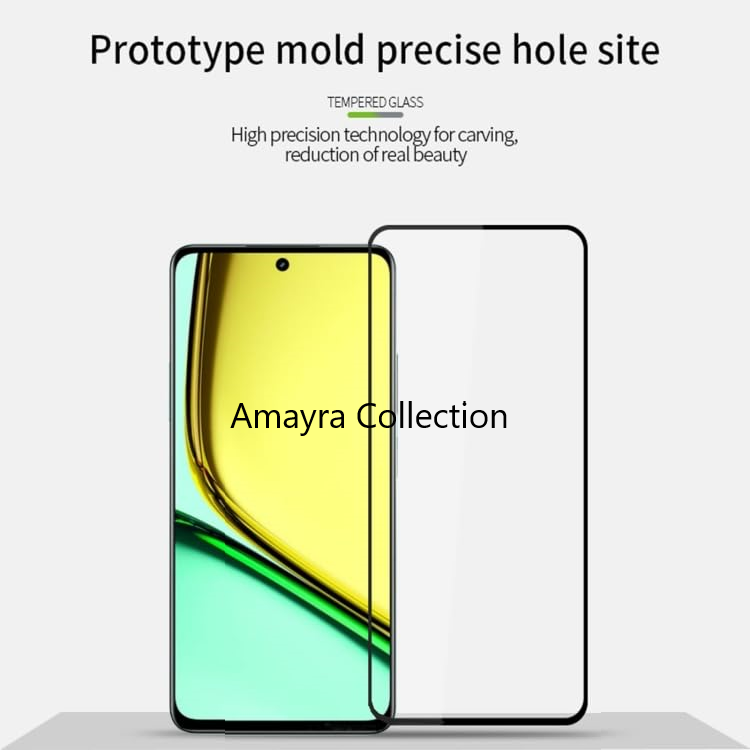 Picture of Realme 12+ 5G /	Realme 12 Plus 5G Premium Full Coverage Glass Protector Tempered Glass Screen Protector 9H Hardness Full Coverage