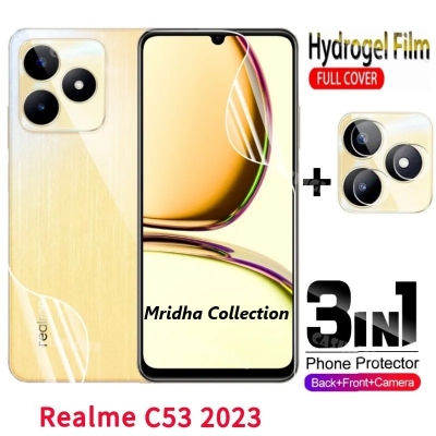 Picture of 3in1 Protector Combo Pack for Realme C53 (RMX3760) (Front Hydrogel Screen Protector Poly+Back Hydrogel Poly Protector+Camera Lens Protector)