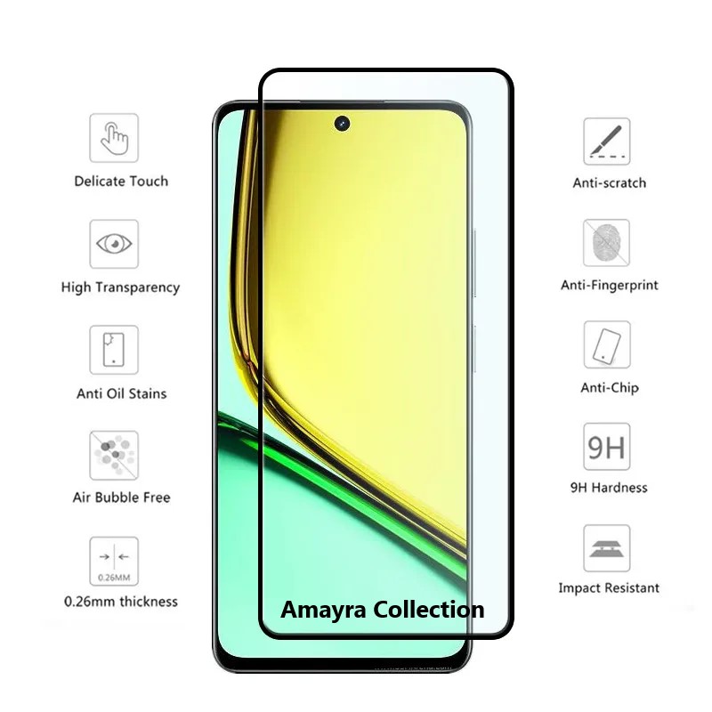 Picture of 2in1 Protector Combo Pack for Realme C65 5G (Premium Full Screen Protector Glass+Camera Lens Protector)