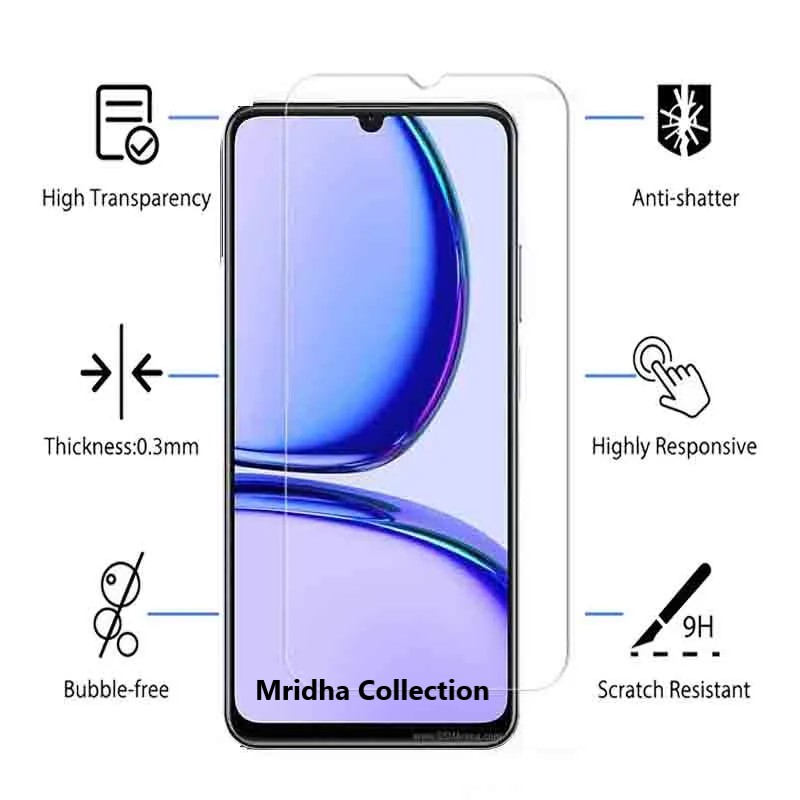 Picture of Realme C53 (RMX3760) Screen Protector 3D Tempered Clear Screen protector Premium Product Gorilla Glass Transparent Clear Ultra Thin - Durable & Scratch Resistant - Easy to Install