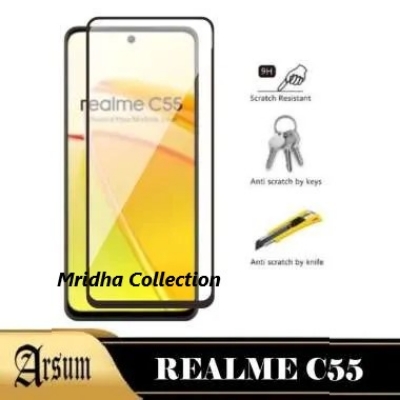 Picture of Realme C55 (RMX3710) Rinbu Rainbow Premium Full Coverage Glass Glass Protector Temped Glass Screen Protector 9H Hardness Full Coverage