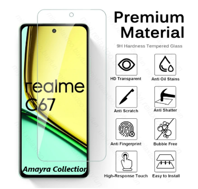 Picture of 3in1 Protector Combo Pack for Realme C67 4G (RMX3890) (Clear Screen Protector Glass+Back Hydrogel Protector Poly+9h Camera Lens Protector)