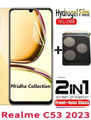 Picture of 2in1 Protector Combo Pack for Realme C53 (RMX3760) (Front Hydrogel Screen Protector Poly+9h Camera Lens Protector)