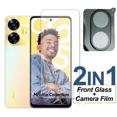 Picture of 2in1 Protector Combo Pack for Realme C55 (RMX3710) (Clear Screen Protector Glass+9h Camera Lens Protector)