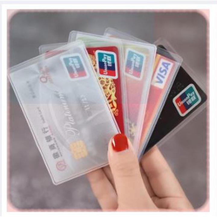 Picture of Plastic ATM Card Cover Pack of 5 Pieces -Silver