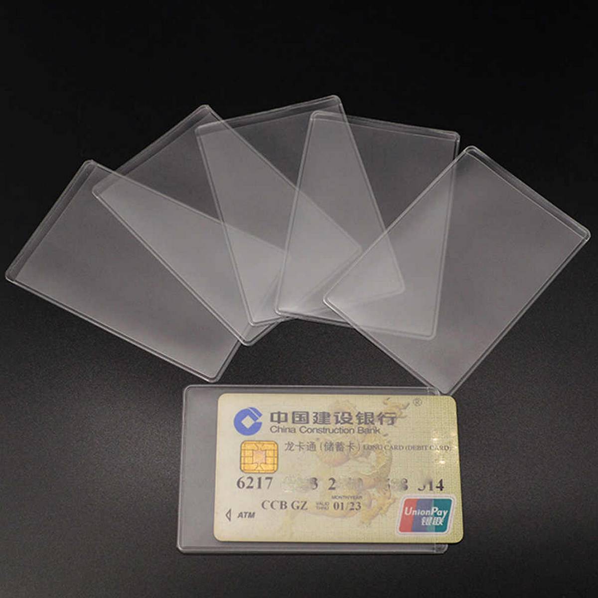Picture of Plastic ATM Card Cover Bulk Pack 10 Pieces -Silver