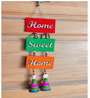 Picture of Handicraft Home Decor wall hanging ("Home Sweet Home") Jute Material -Multicolor