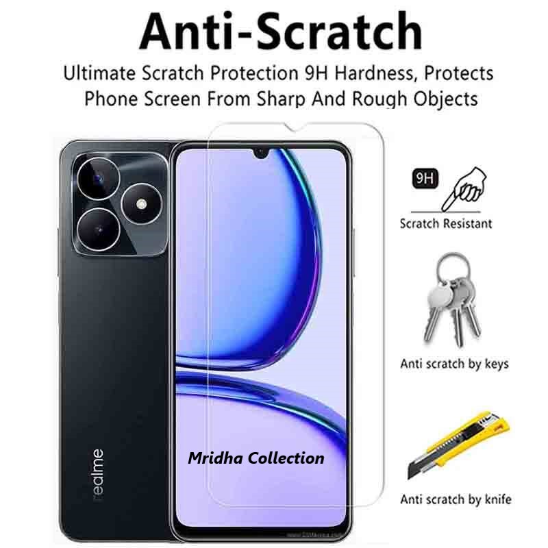 Picture of Realme C51 (RMX3830) Screen Protector 3D Tempered Clear Screen protector Premium Product Gorilla Glass Transparent Clear Ultra Thin - Durable & Scratch Resistant - Easy to Install