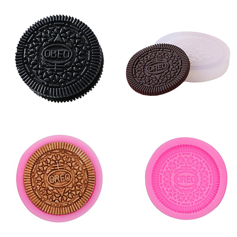 Picture of Silicone OREO Cookie Molds Kitchen Baking Chocolate Fondant Cookie Moulds DIY Party Dessert Supply Gift Craft Cake Decoration -Multicolor