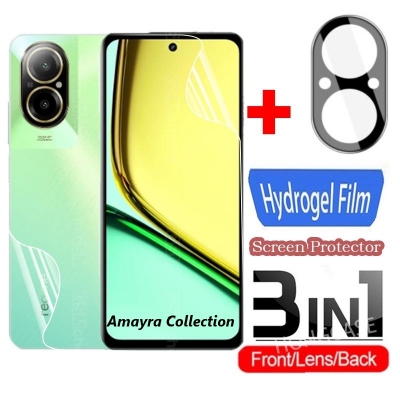 Picture of 3in1 Protector Combo Pack for Realme C67 4G (RMX3890) (Front Hydrogel Screen Protector Poly+Back Hydrogel Poly Protector+9h Camera Lens Protector)