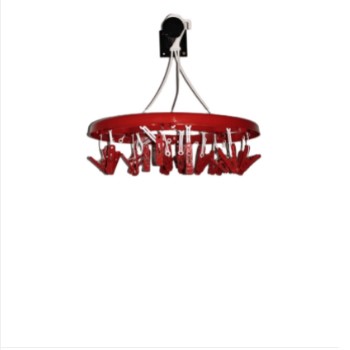 Picture of Round Hanger cloth clip -24 Clip -Red