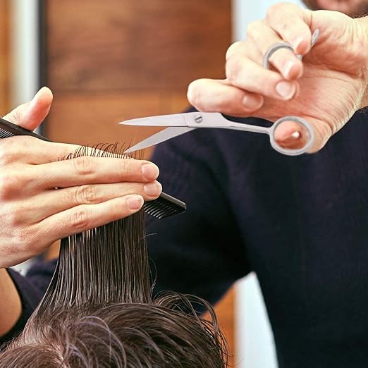 Picture of Professional Salon Barber Scissors for Hair Cutting Scissors for Men Women Stainless Steel Home Hair Cutting Tools Barber Scissors -Silver
