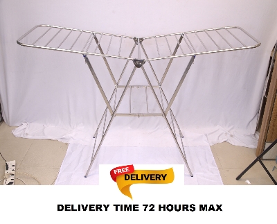Picture of Heavy SS Home Intuition Foldable Clothes Drying Hanger Rack Dryer Full SS M201 -Silver