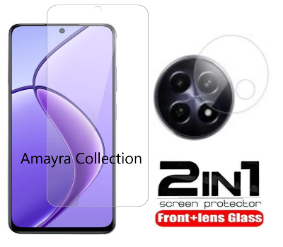 Picture of 2in1 Protector Combo Pack for Realme C65 5G (Clear Screen Protector Glass+Camera Lens Protector)