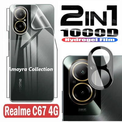 Picture of 2in1 Back Protector Combo Pack for Realme C67 4G (RMX3890) (Back Hydrogel Poly Protector+9h Camera Lens Protector)