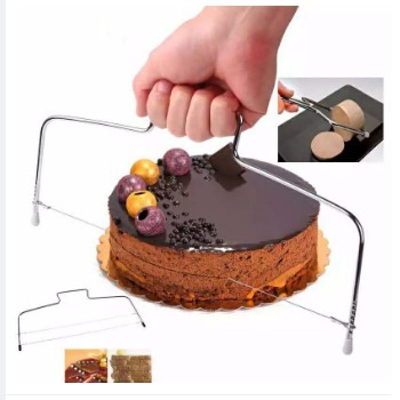 Picture of Hot kitchen cake wire cutter  tools stainless steel wire cutter cake cutter bread cutting leveler decorator kitchen tool -Silver