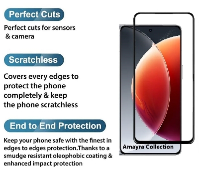 Picture of 3in1 Protector Combo Pack for Tecno Camon 30 Pro (Premium Full Screen Protector Glass + Back Hydrogel Protector Poly + Camera Lens Protector)