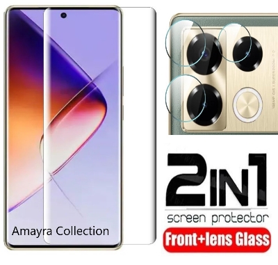 Picture of 2in1 Protector Combo Pack for Infinix Note 40 Pro+ 5G (A+ GRADE) UV Glass Screen Protector + Camera Protector Lens