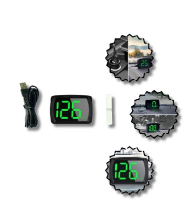Picture of Digital Display  Speedometer for Car : Head Up Display Digital  Speedometer Car(Plug And Play) -Black