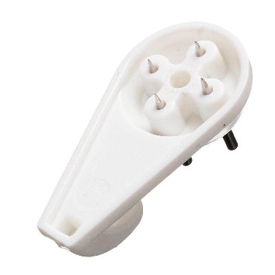 Picture of 10 pcs 5 Big + 5 Small White Plastic Invisible Wall Mount Photo Picture Frame Nail Hook Hanger 30mm -White