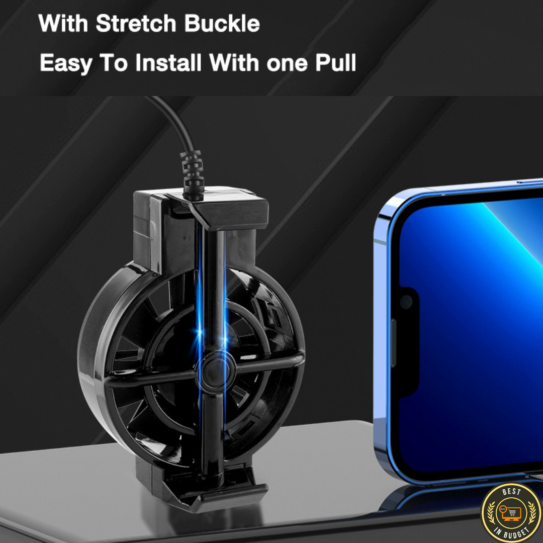 Picture of X16 Mobile Cooler Super For Gaming Universal  All  phone Size Ultra Cooling Fan for All Gaming and video watching -Black