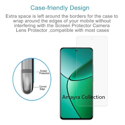 Picture of Realme 12 4G Screen Protector 3D Tempered Clear Screen protector Premium Product Gorilla Glass Transparent Clear Ultra Thin - Durable & Scratch Resistant - Easy to Install