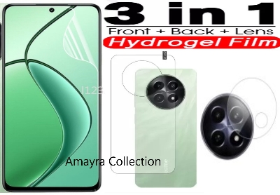 Picture of 3in1 Protector Combo Pack for Realme C65 5G (Front Hydrogel Screen Protector Poly+Back Hydrogel Poly Protector+Camera Lens Protector)