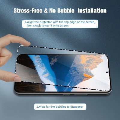 Picture of Samsung Galaxy S25 5G (5D 9D 11D 13D 21D) Screen Protector Tempered Glass Film 9H Hardness Full Coverage No Bubbles and Fingerprint Scratch-Resistant